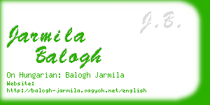 jarmila balogh business card